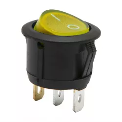 Interupator basculant1 circuit6A-250VON-OFFlumini de galben 
