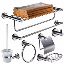 Set sapte piese accesorii baie inox satinat TRENDY S 