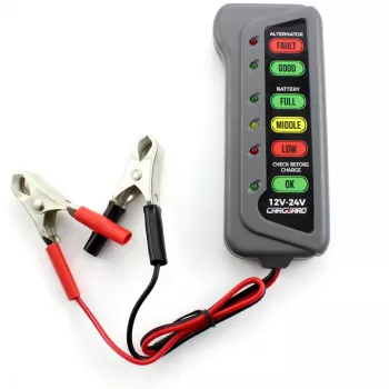 Tester pentru baterie si alternator / 12V &ndash 24V / cu indicatori LED - CARGUARD 