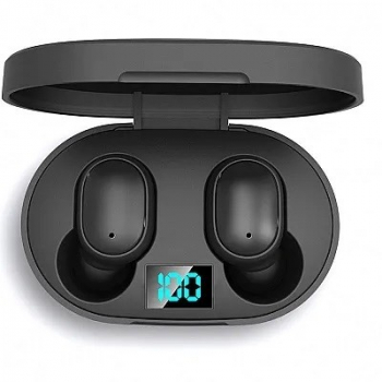 Casti wireless Bluetooth KlaussTech Afisaj LED negru 