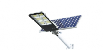 Lampa solara stradala KlaussTech 400W cu suport metalic panou solar telecomanda si senzor de miscare 