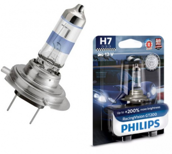 Bec H7 PHILIPS 99ZS402P 12V 55W RacingVision GT200 cu pana 200 mai multa lumina Px26d ECE 1 buc. 
