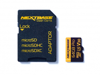 Card micro SD 64GB U3 cu adaptor Nextbase NBDVRS2SD64GBU3 