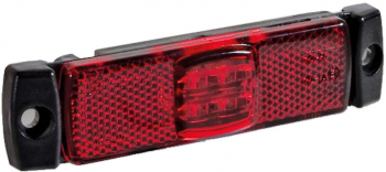 Lampa gabarit auto BestAutoVest 12V/ 24V cu LED dreptunghiulara Rosie 97x30x12mm cu cablu 1 buc. 