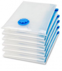 Set 6 saci de vidat pentru haine cu pompa 78 x 100 cm SP001