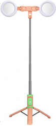 Selfie stick ZP011 trepied 2 inele luminoase Bluetooth 