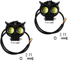 Set 2 proiectoare auto LED tip bufnita 40W 12/24V 2 faze IP68 