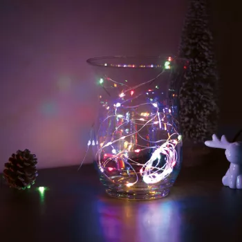 Sir de lumini LED de Craciun - 5 m -50 LED - multicolor 3xAA 