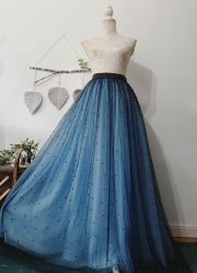 Fusta tulle cu perle 