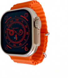 Ceas Smartwatch Bluetooth Functie Bratara Fitness Display HD 4.5cm Touchscreen Incarcare Wireless Android/IOS Z70Ultra Portocaliu