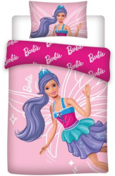 Lenjerie de patut Barbie 100 x 135 100 bumbac 