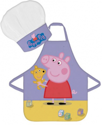 Set sort si boneta de bucatarie pentru copii Peppa Pig 
