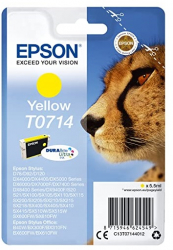 Rezerva cartus cu jet de cerneala Epson Culoare Galbena model T0714 randament 600 pagini 