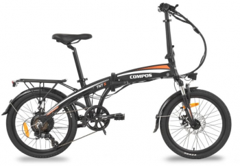 Bicicleta electrica Hecht Compos Black schimbator shimano