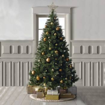 Brad de craciun artificial Pin Himalaya 180 cm cu aspect real de conifer suport inclus 