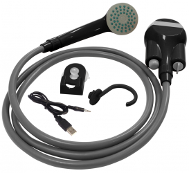 Dus camping 12V Streetwize cablu Reincarcabil USB portabil furtun dus 1.8m baterie 2200mAh putere 2.5L/min 