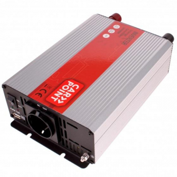 Invertor de tensiune auto Carpoint 12V-230V 1000W 50Hz cu protectii la supra-sarcina scurt-circuit Port USB 
