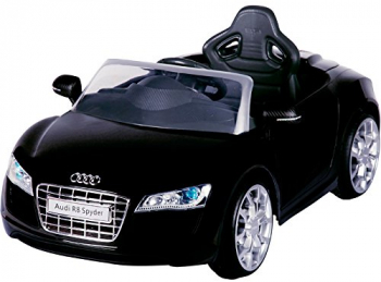 Masinuta electrica cu telecomanda Audi R8 Spyder cu MP3 si Remote Control Black acumulator 6V viteza max 3 km/h 
