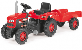 Tractor cu pedale si remorca Rosu 53x143x45 cm - Dolu 