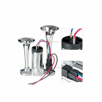 Claxon auto cu compresor 2 goarne 12V ALM® 