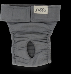 Pantaloni LOU pentru catele in calduri foarte absorbanti lavabili - din bumbac 100 organic 