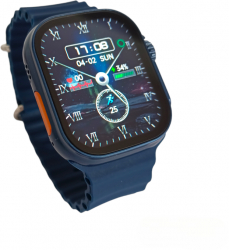 Ceas Smartwatch 7in1 Bluetooth Display HD 45mm Android/IOS Curele Detasabile Incarcare Wireless Carcasa Albastra Multicolor