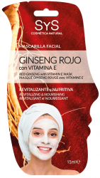 Masca de fata revitalizanta si nutritiva Laboratorio SyS Ginseng Rosu si vitamina E 15 ml 