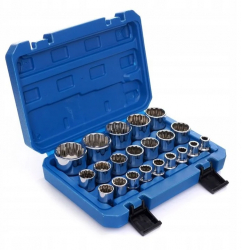 Trusa chei tubulare 8-36mm universale 21 piese cu colturi stelat patrat hexagonal KD10348 