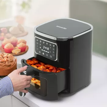 Friteuza fara ulei - Airfryer - 220-240 V - 1450W - 5 L - buton tactil 