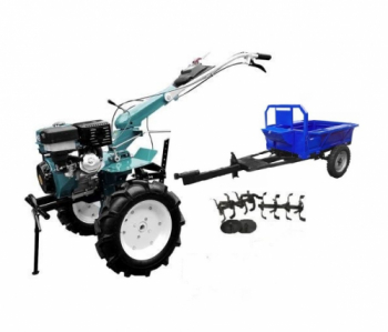 Motocultor Profesional DKD HS 1100D 16 Cp cu Remorca DKD Ly 700 