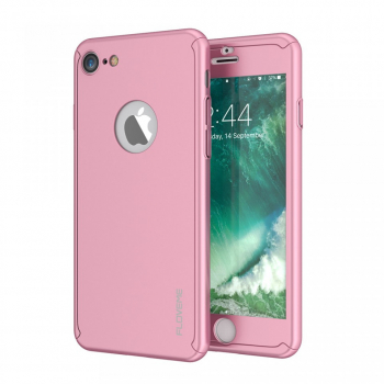 Husa Apple iPhone 6 Plus/6S Plus FullBody Elegance Luxury Rose-Gold acoperire completa 360 grade cu folie de sticla gratis 