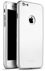 Husa Apple iPhone 6/6S FullBody Elegance Luxury iPaky Silver acoperire completa 360 grade cu folie de sticla gratis 