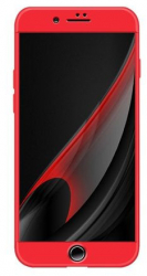 Husa Apple iPhone 7 FullBody Elegance Luxury Red acoperire completa 360 grade cu folie de sticla gratis 