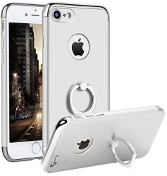 Husa Apple iPhone 8 Elegance Luxury 3in1 Ring Argintiu 