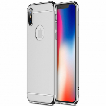 Husa Apple iPhone X Elegance Luxury 3in1 Argintiu 