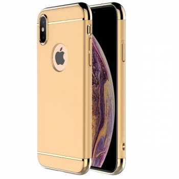 Husa Apple iPhone X Elegance Luxury 3in1 Auriu 