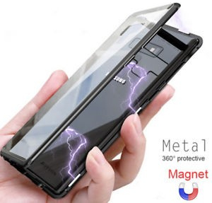 Husa Samsung Galaxy S8 PLUS Magnetica Negru Perfect FIt cu spate de sticla securizata premium 