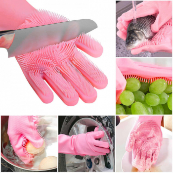 Manusi profesionale din silicon cu perii pentru spalat vasele si pentru protejarea mainilor reutilizabile MyStyle® Kitchen 