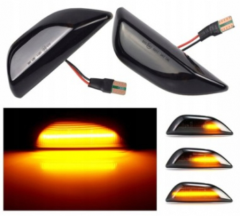 Set 2 Semnalizari Aripa LED dinamice cu sticla fumurie dedicate pentru pentru Opel Mokka Mokka X 