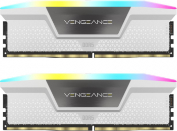Kit Memorie Corsair Vengeance RGB White 32GB 2x16GB DDR5 5600MHz CL40 Dual Channel Kit CMH32GX5M2B5600C40W 