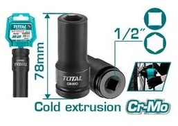Cheie tubulara de impact TOTAL - 21x78mm 