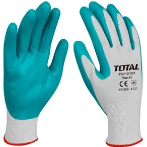Manusi de protectie - nitril + textil - xl - TOTAL - MANUSI DE PROTECTIE - NITRIL + TEXTIL - XL 
