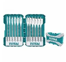 Set 12 buc burghie plate TOTAL pentru lemn - TOTAL - SET 12 BUC BURGHIE PLATE PENTRU LEMN 