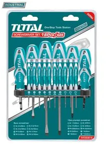 Set 18 surubelnite TOTAL Industrial - Cr-V - TOTAL - SET 18 SURUBELNITE - CR-V INDUSTRIAL 