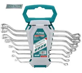 Set 8 chei inelare cu cot TOTAL Industrial - 6-22mm - TOTAL - SET 8 CHEI INELARE CU COT - 6-22MM INDUSTRIAL 