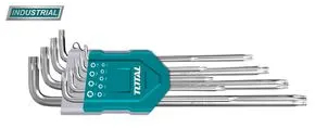 Set 9 chei imbus torx TOTAL Industrial - T10-T50 -brat lung - TOTAL - SET 9 CHEI IMBUS TORX - T10-T50 - CR-V/ BRAT LUNG INDUSTRIAL 