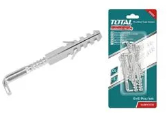 Set dibluri cu suruburi TOTAL tip L - 6buc - TOTAL - SET DIBLURI CU SURUBURI TIP L 5.0X50MM - DIBLU - 8X40MM - 6BUC 