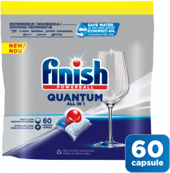 Detergent capsule pentru masina de spalat vase Finish Quantum all in 1 60buc