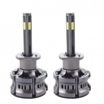 Set 2 LED-Uri Auto Techstar® N8 H1 50W 5500 Lumeni 6000K AUTO 12-24 Volti COB Canbus Radiator Alumin 