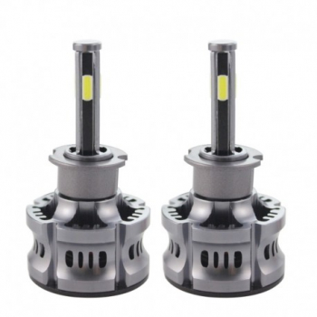 Set 2 LED-Uri Auto Techstar® N8 H3 50W 5500 Lumeni 6000K AUTO 12-24 Volti COB Canbus Radiator Alumin 
